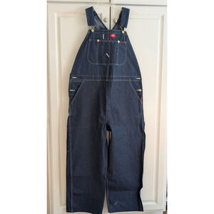 Men's Dickies Blue Denim Bib Overalls Waist 36